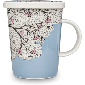 Tisanière – Fleurs d’amandier + filtre porcelaine