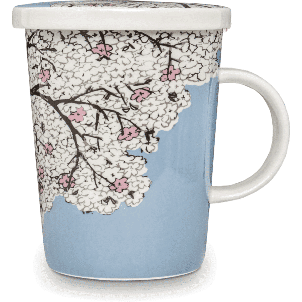Tisanière - Fleurs d'amandier + filtre porcelaine