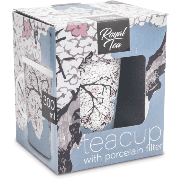 Tisanière - Fleurs d'amandier + filtre porcelaine – Image 3