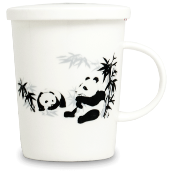 Tisanière – Panda + filtre porcelaine