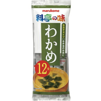 MARUKOME – Ryoteino Aji Fresh Miso Soup Wakame – 12x18g