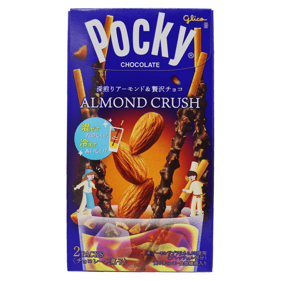 Glico Pocky Almond Crush – Japanese Candy Snack, Mikado Style, 3+ Month Expiry