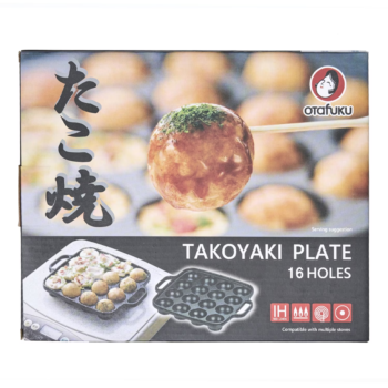 OTAFUKU – Plate en Fer pour Takoyaki – 16 Trous (Compatible Gaz et Induction)