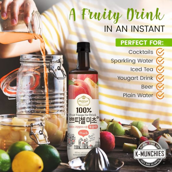 CJ - Fruit Vinegar Peach - 900ml – Image 2