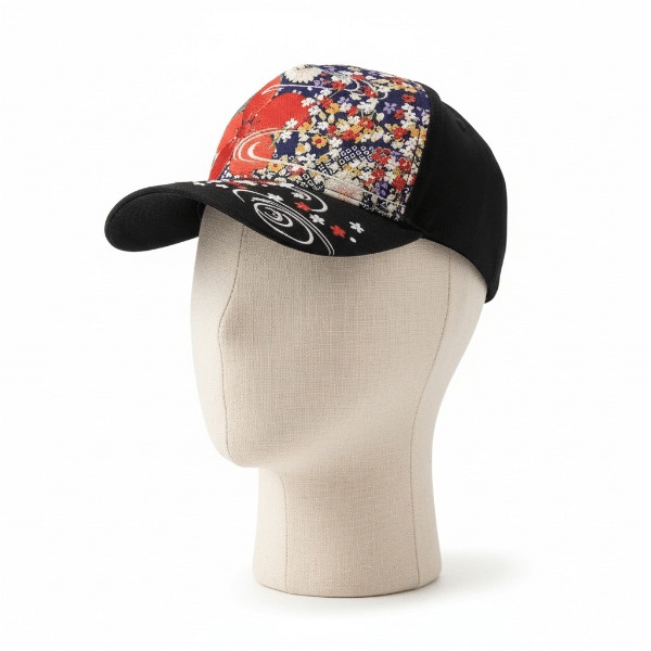 Casquette Noire 100% coton - Motifs floraux – Image 3