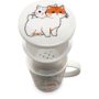 Tisanière - Chats + filtre porcelaine