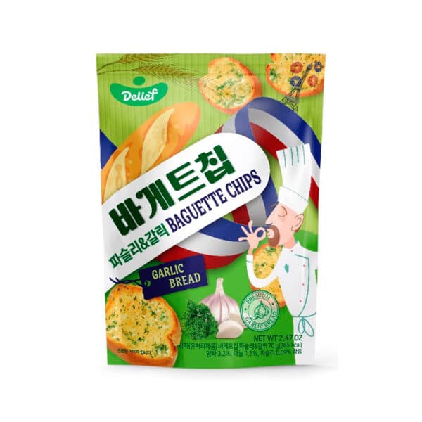 DELIEF - Crispy Baguette Chips Persil & Ail - 70g