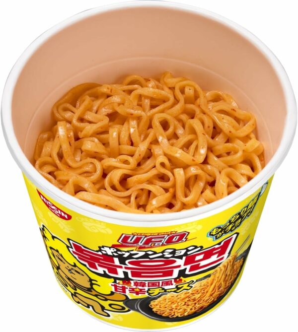 NISSIN - UFO Korean Style Sweet & Hot Cheese Bokkeum Myeon - 79g – Image 2