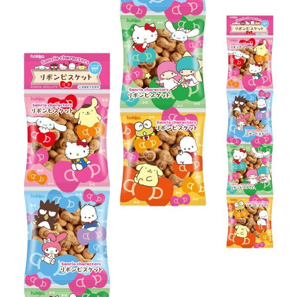 HOKURIKU - Sanrio Characters Ribbon Figured Biscuits - Mini pack 4x