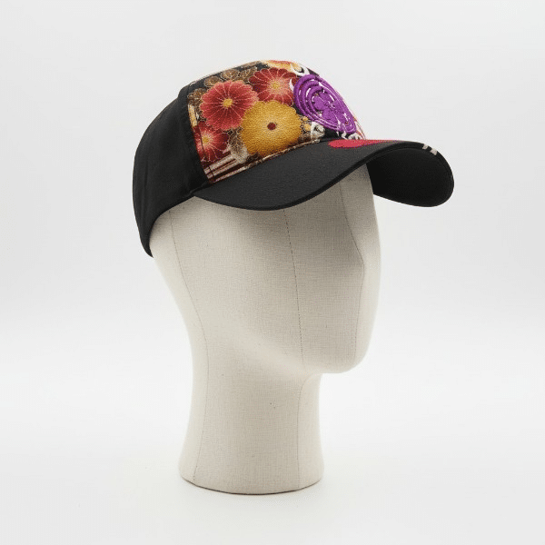 Casquette noire 100% coton - Motif Kamon – Image 2
