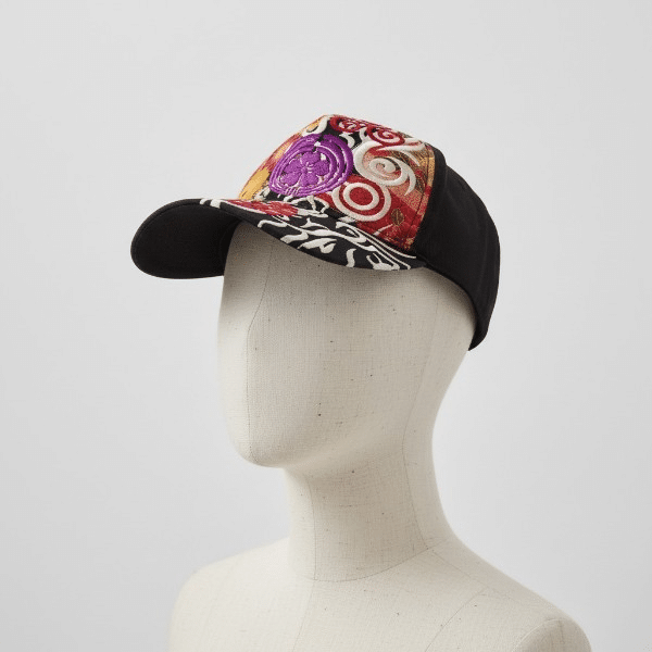 Casquette noire 100% coton - Motif Kamon